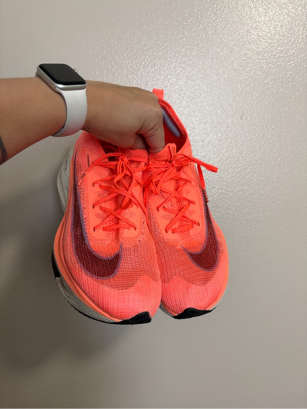 Nike Air Zoom Alphafly NEXT% running shoe bright neon orange Lightweight Sneaker